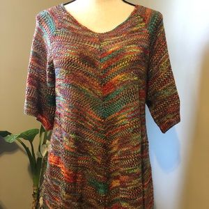 FEVER Rainbow Sweater Size Medium
